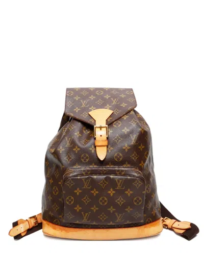 Pre-owned Louis Vuitton 1997 Montsouris Gm Backpack In Brown