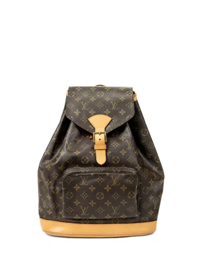Pre-owned Louis Vuitton 1997 Montsouris Gm Backpack In Brown