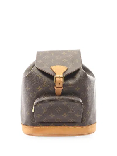 Louis Vuitton 1997 Montsouris Mm Monogram Backpack In Gray