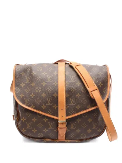 Pre-owned Louis Vuitton 1997 Saumur Leather Shoulder Bag In Brown