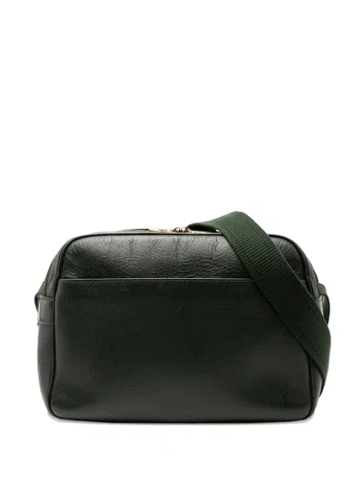 Pre-owned Louis Vuitton 1997 Taiga Reporter Pm Crossbody Bag In Green