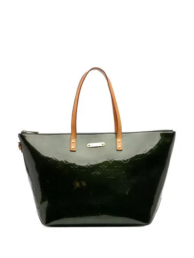 Pre-owned Louis Vuitton 1998-2020 Monogram Vernis Bellevue Gm Handbag In Green