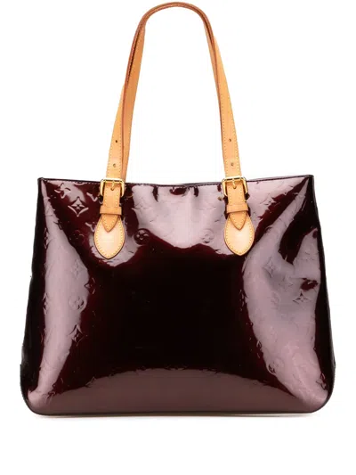 Pre-owned Louis Vuitton 1998-2025 Monogram Vernis Brentwood Tote Bag In Purple