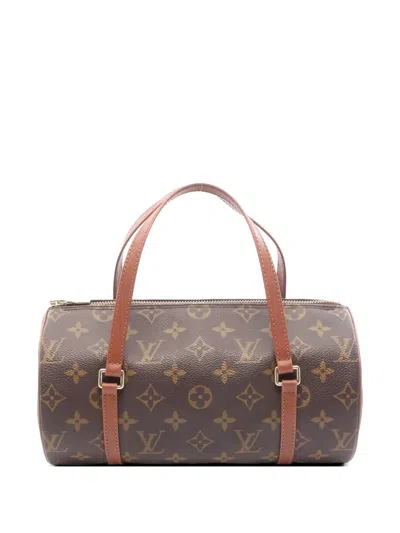 Pre-owned Louis Vuitton 1998 26 Papillon Monogram Tote Bag In Brown