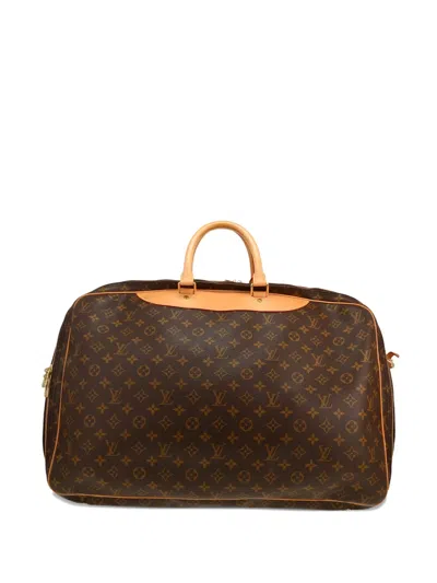 Pre-owned Louis Vuitton 1998 Alize Monogram Canvas Travel Bag In Brown