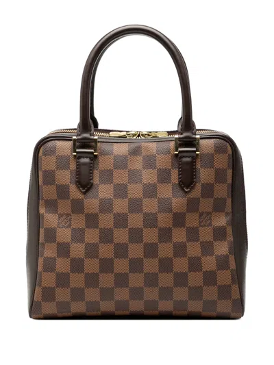 Pre-owned Louis Vuitton 1998 Damier Ebene Brera Handbag In Brown