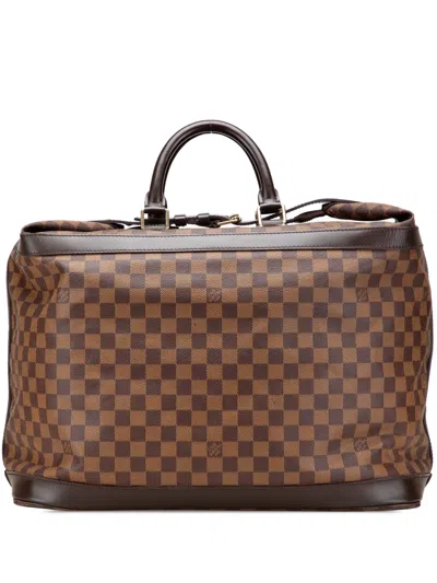 Pre-owned Louis Vuitton 1998 Damier Ebene Grimaud Travel Bag In Brown