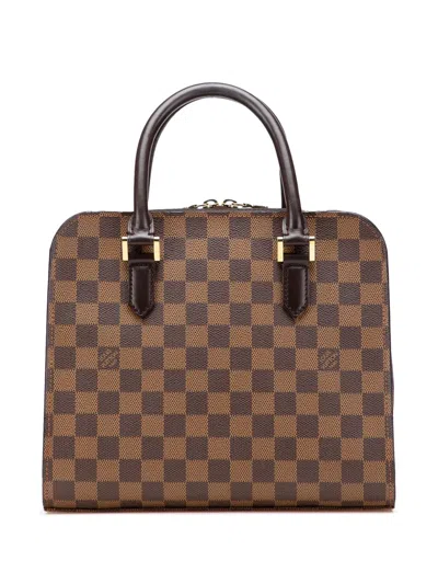 Pre-owned Louis Vuitton 1998 Damier Ebene Triana Handbag
