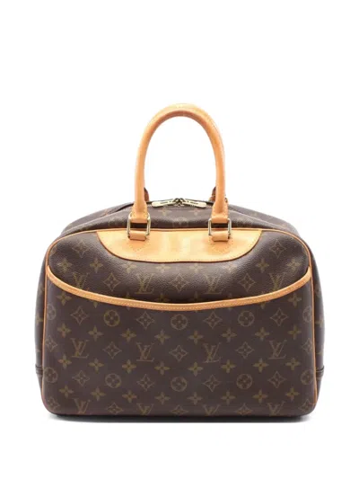 Pre-owned Louis Vuitton 1998 Deauville Monogram Canvas Tote Bag In Brown