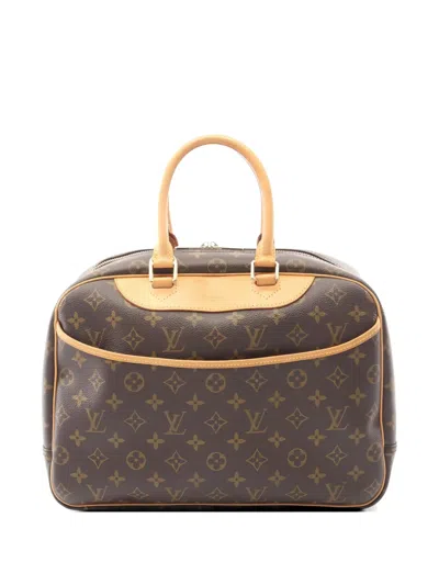 Pre-owned Louis Vuitton 1998 Deauville Monogram Tote Bag In Brown