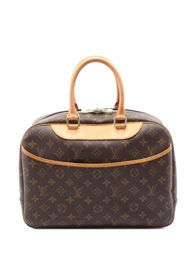 Pre-owned Louis Vuitton 1998 Deauville Tote Bag In Brown
