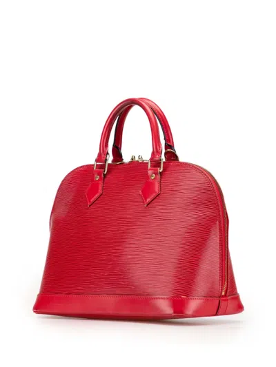 Pre-owned Louis Vuitton 1998 Epi Alma Pm Handbag In Red