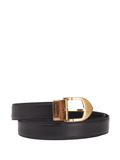 Pre-owned Louis Vuitton 1998 Epi Ceinture Belt In Black