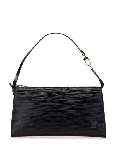 Pre-owned Louis Vuitton 1998 Epi Pochette Accessoires Shoulder Bag In Black