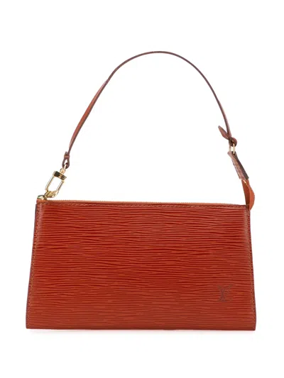 Pre-owned Louis Vuitton 1998 Epi Pochette Accessoires Shoulder Bag In Brown