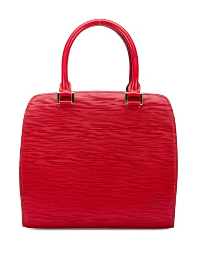 Pre-owned Louis Vuitton 1998 Epi Pont Neuf Handbag In Red
