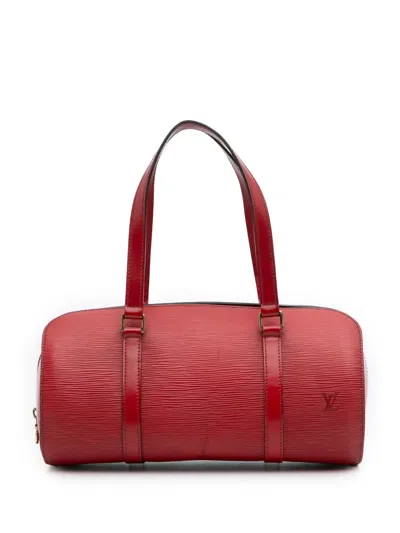 Pre-owned Louis Vuitton 1998 Epi Soufflot Handbag In Red