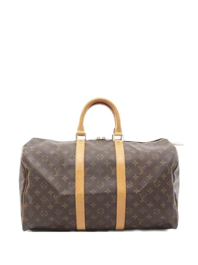 Pre-owned Louis Vuitton 1998 Keepall 45 Handbag In Brown