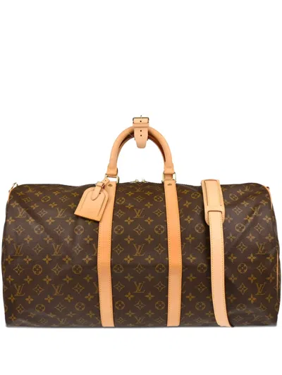 Pre-owned Louis Vuitton 1998 Keepall Bandouliere Holdall In Brown