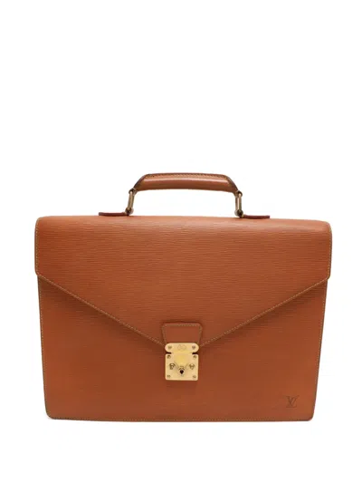 Pre-owned Louis Vuitton 1998 Logo-detail Briefcase In Brown