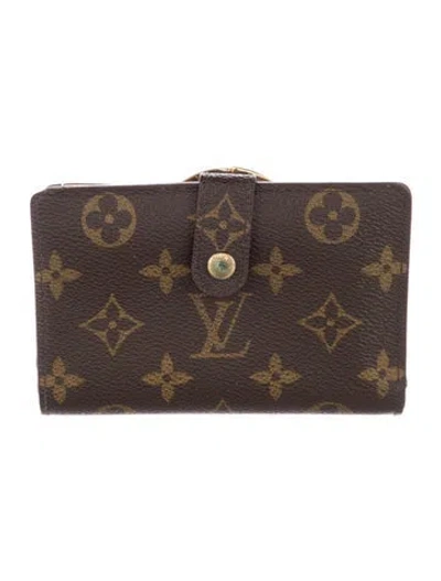 Pre-owned Louis Vuitton 1998 Lv Monogram Wallet In Brown