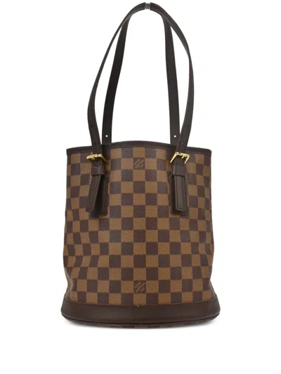 Pre-owned Louis Vuitton 1998 Marais Bucket Bag In Brown