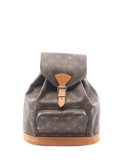 Pre-owned Louis Vuitton 1998 Mm Montsouris Monogram Backpack In Brown