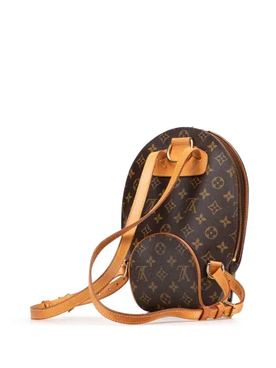 Pre-owned Louis Vuitton 1998 Monogram Ellipse Backpack In Brown