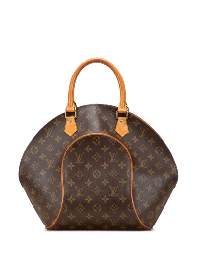 Pre-owned Louis Vuitton 1998 Monogram Ellipse Mm Handbag In Brown