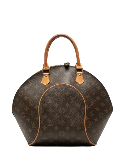 Pre-owned Louis Vuitton 1998 Monogram Ellipse Mm Handbag In Brown