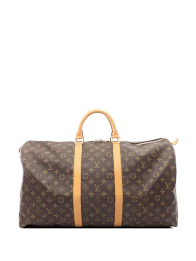 Pre-owned Louis Vuitton 1998 Monogram Leather Bag In Brown