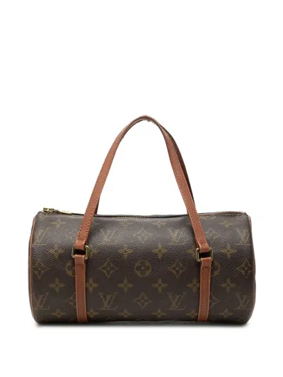 Pre-owned Louis Vuitton 1998 Monogram Papillon 26 Handbag In Brown