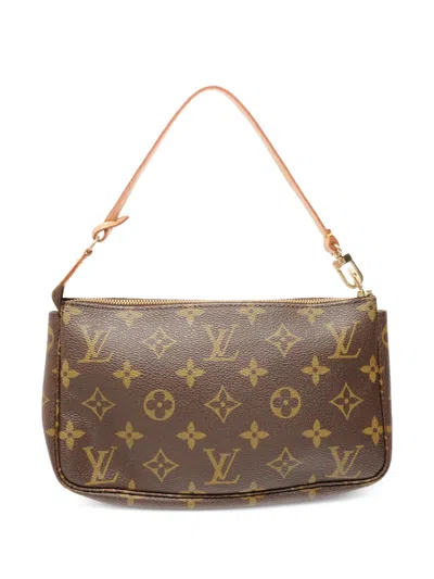 Louis Vuitton 1998 Monogram Pochette Accessoires Shoulder Bag In Brown