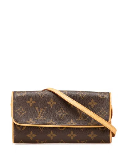 Pre-owned Louis Vuitton 1998 Monogram Pochette Twin Pm Crossbody Bag
