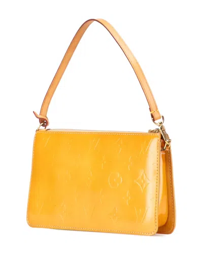 Pre-owned Louis Vuitton 1998 Monogram Vernis Pochette Lexington Shoulder Bag In Brown