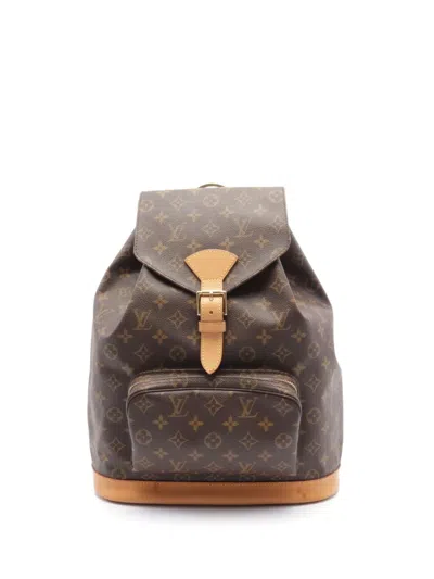 Pre-owned Louis Vuitton 1998 Montsouris Gm Backpack In Brown