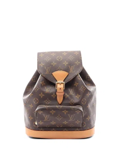 Pre-owned Louis Vuitton 1998 Montsouris Mm Backpack In Brown