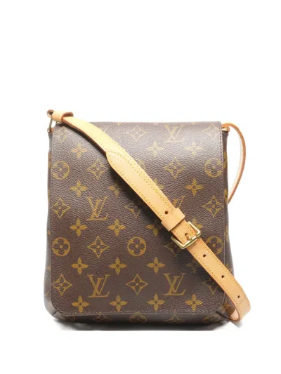 Pre-owned Louis Vuitton 1998 Musette Salsa Flap-top Satchel Bag In Brown