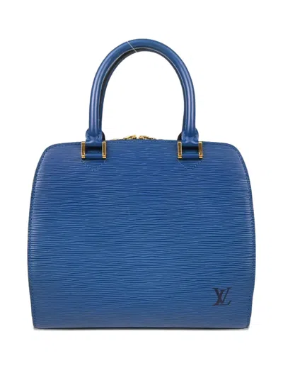Pre-owned Louis Vuitton 1998 Point Neuf Epi-leather Handbag In Blue