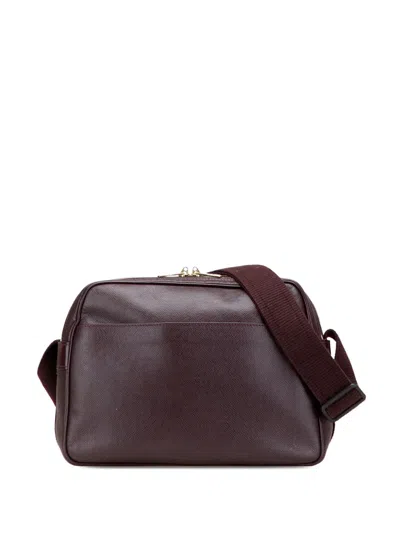 Pre-owned Louis Vuitton 1998 Taiga Reporter Pm Crossbody Bag In Brown