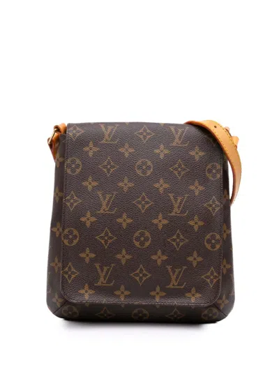 Pre-owned Louis Vuitton 1999-2007 Monogram Musette Salsa Short Strap Shoulder Bag In Brown