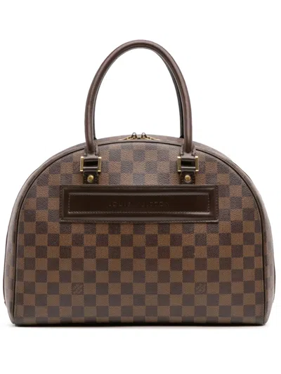 Pre-owned Louis Vuitton 1999 Damier Ebene Nolita Handbag In Brown