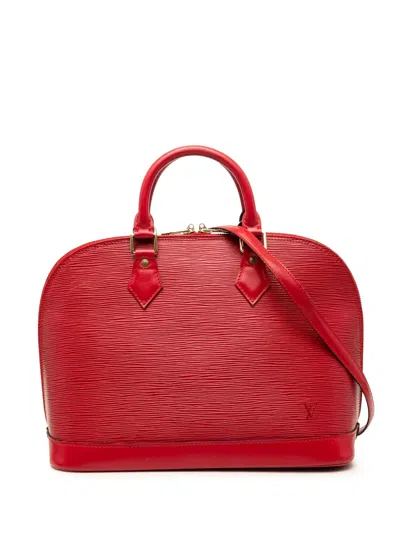 Pre-owned Louis Vuitton 1999 Epi Alma Pm Satchel In Red