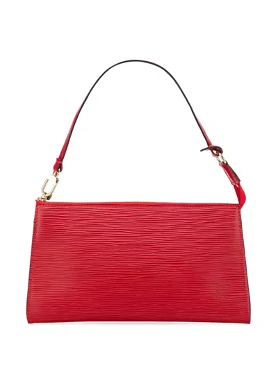 Pre-owned Louis Vuitton 1999 Epi Pochette Accessoires Shoulder Bag In Red