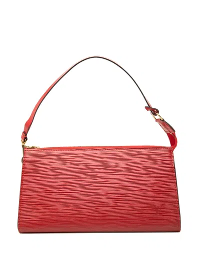 Pre-owned Louis Vuitton 1999 Epi Pochette Accessoires Shoulder Bag In Red