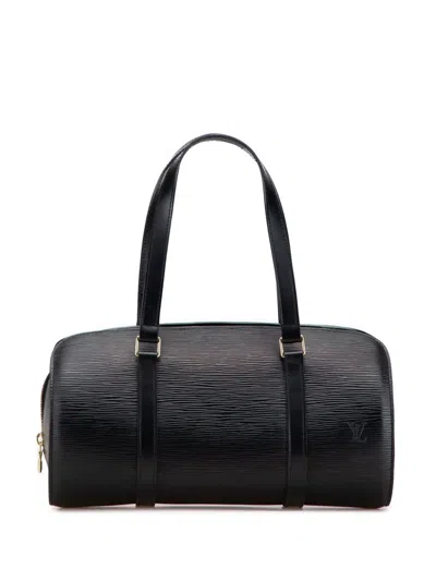 Pre-owned Louis Vuitton 1999 Epi Soufflot Handbag In Black