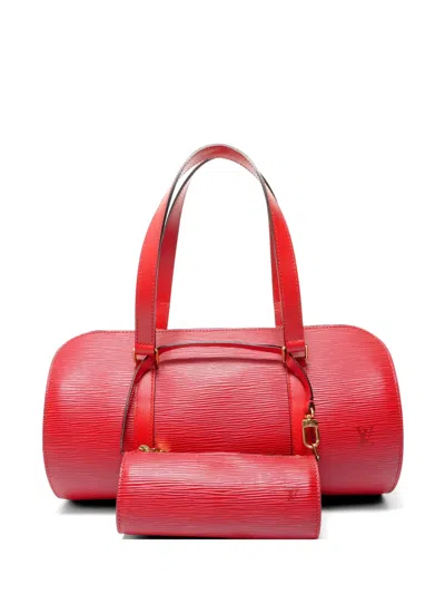 Pre-owned Louis Vuitton 1999 Epi Soufflot Handbag In Red