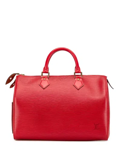 Pre-owned Louis Vuitton 1999 Epi Speedy 30 Boston Bag In Red