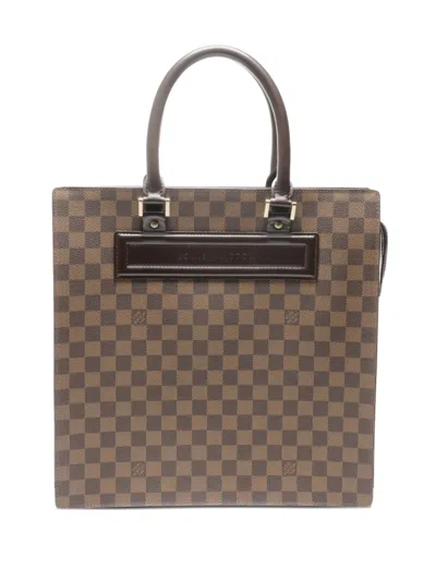 Pre-owned Louis Vuitton 1999 Gm Venice Damier Tote Bag In Brown