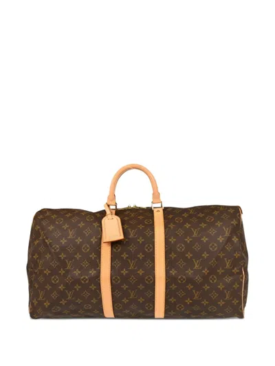 Pre-owned Louis Vuitton 1999 Keepall 55 Travel Bag In Brown